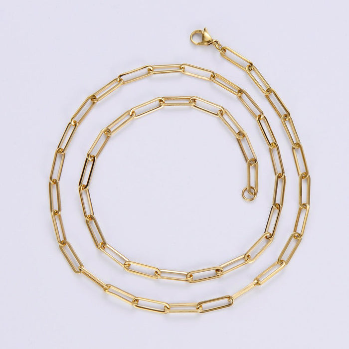 18K Gold Plated Paperclip Chain - Ornaments Co - 18K Gold Plated