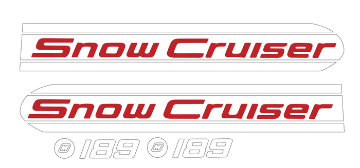1969 Snow Cruiser Model 189 Decals