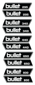1972 Moto Ski Bullet Engine Option Decals