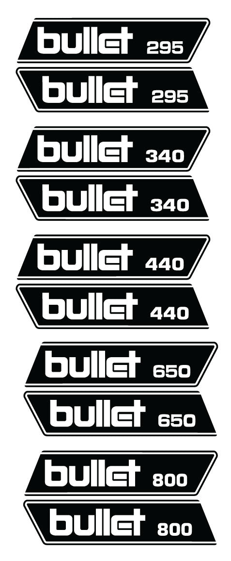 1972 Moto Ski Bullet Engine Option Decals