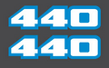 1973 Sno Jet Sabre Jet 440 Engine Decals