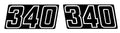 1974 Arctic Cat El-Tigre 340 Hood Decals