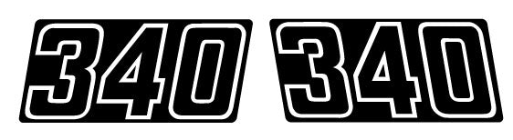1974 Arctic Cat El-Tigre 340 Hood Decals