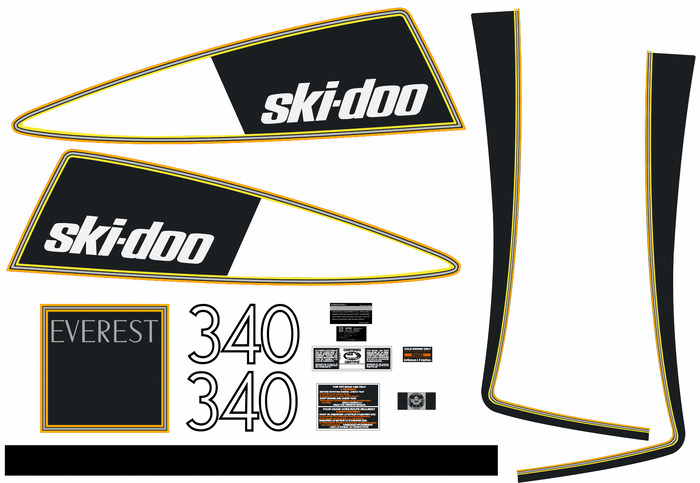 1976 Ski Doo Everest 340 Decal Kit