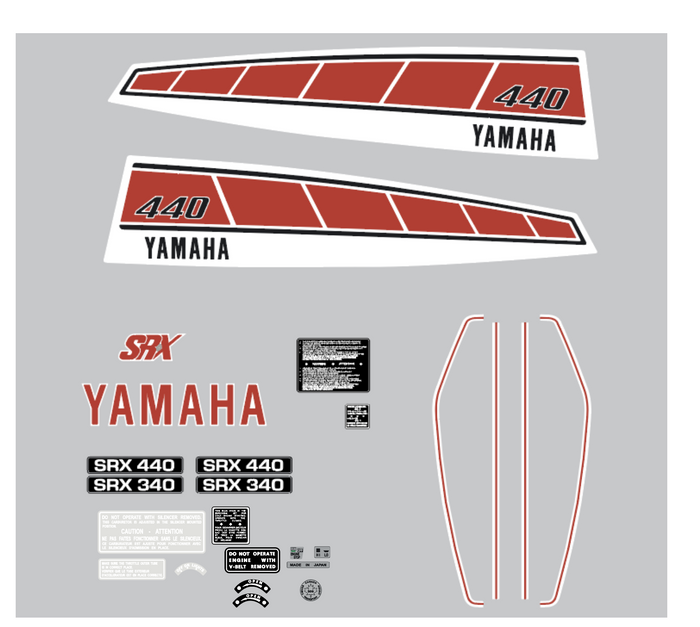 1976 Yamaha SRX Canadian Decal Kit