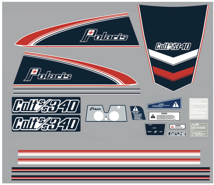 1977 Polaris Colt S/S 340 Decal Set