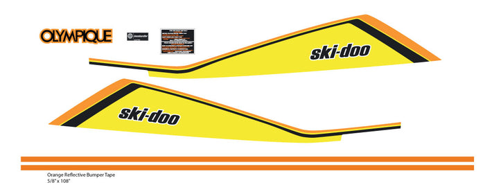 1977 Ski-Doo Olympique Hood Decals