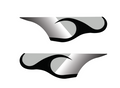 2004 Polaris Pro XR EDGE Front Belly Flame Decals