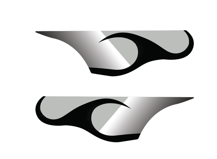 2004 Polaris Pro XR EDGE Front Belly Flame Decals