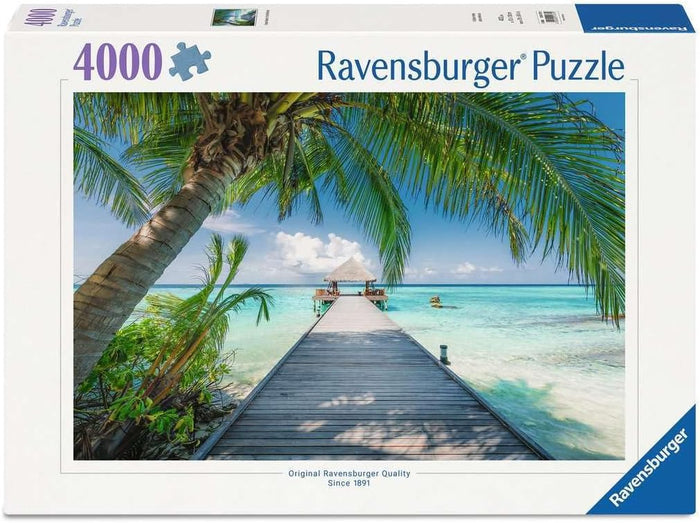 ravensburger dream beach in the maldives jigsaw puzzle box