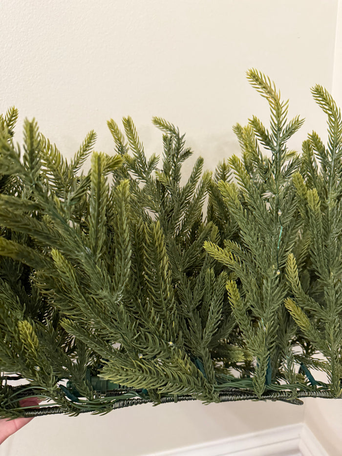 Norfolk garland with fairy lights