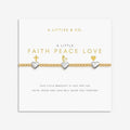 A Little 'Faith, Peace, Love' Bracelet In Silver And Gold-Tone Plating