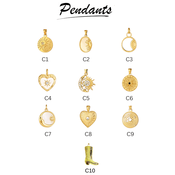 Additional 18k Gold Plated Pendant Charms - Ornaments Co -