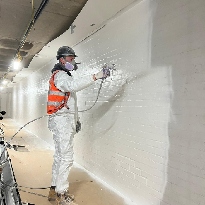 Passivhaus-certified Airtight White applied in heritage building basement.