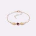 Angel Wing Birthstone Bracelet - Ornaments Co - 18K Gold Plated
