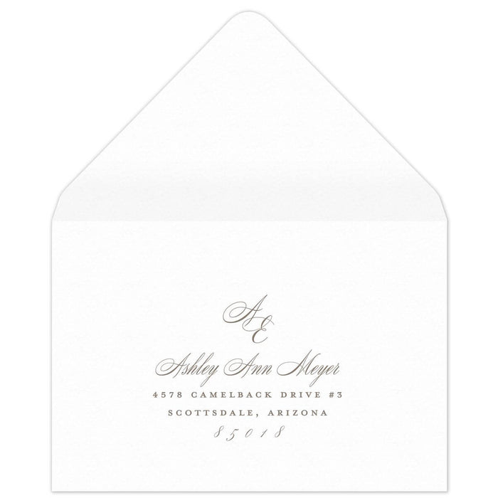Ariana Monogram Reply Card Envelope