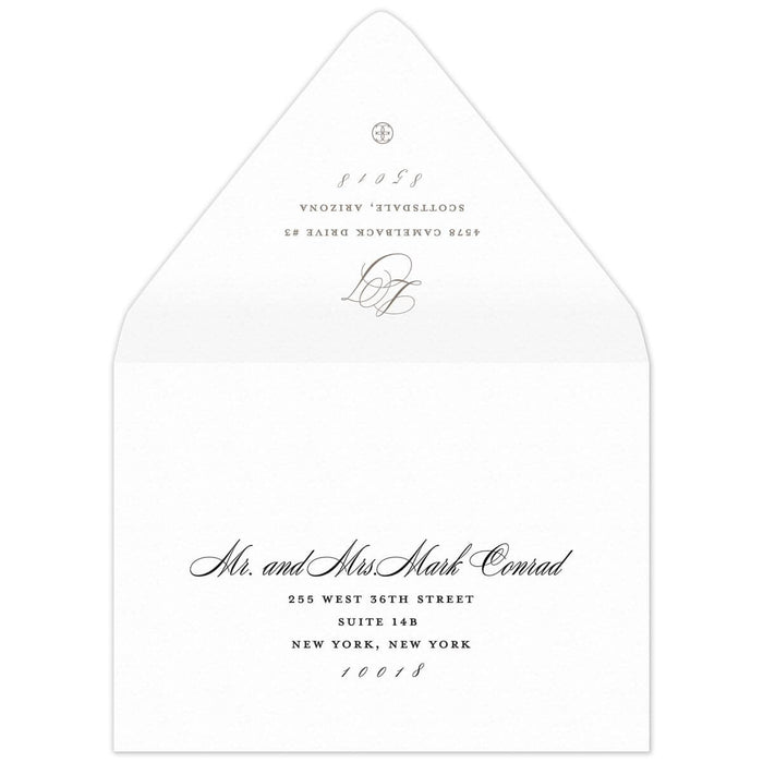 Ariana Monogram Save the Date Envelope