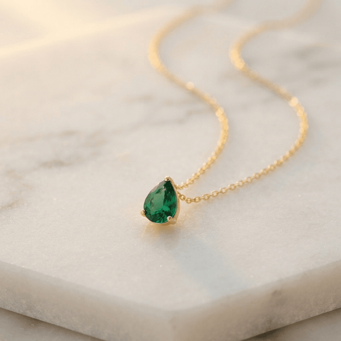 Aveline Teardrop Necklace - Ornaments Co - 18K Gold Plated