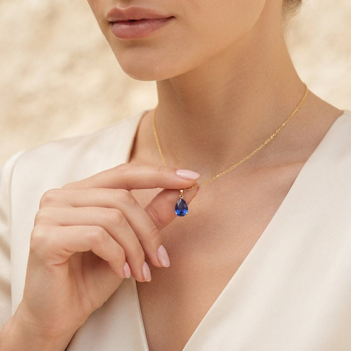 Aveline Teardrop Necklace - Ornaments Co - 18K Gold Plated