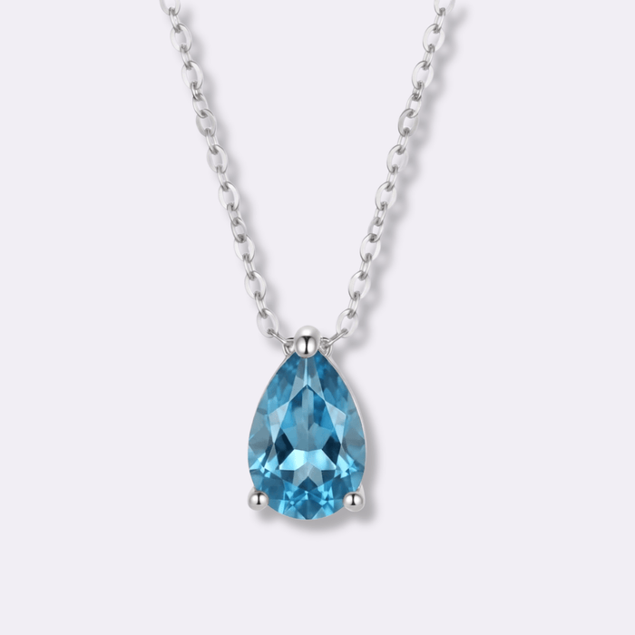 Aveline Teardrop Necklace - Ornaments Co - Silver