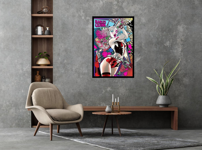 Batman Harley Quinn Neon Poster