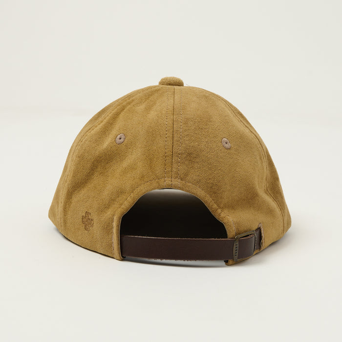 Beams Plus Suede Six Panel Baseball Cap - Camel