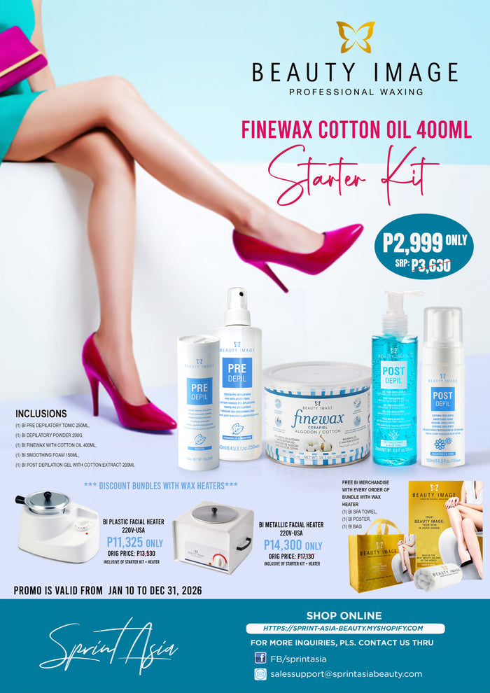 Beauty Image Fine Wax Cotton Oil Starter Kit
