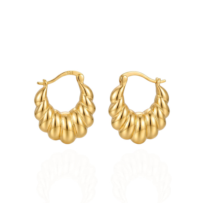BECCA Sculpted Croissant Hoop Earrings - ASH MOLLIE STUDIO