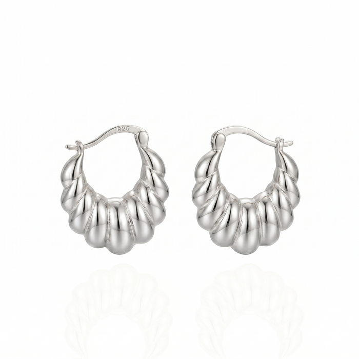 BECCA Sculpted Croissant Hoop Earrings - ASH MOLLIE STUDIO