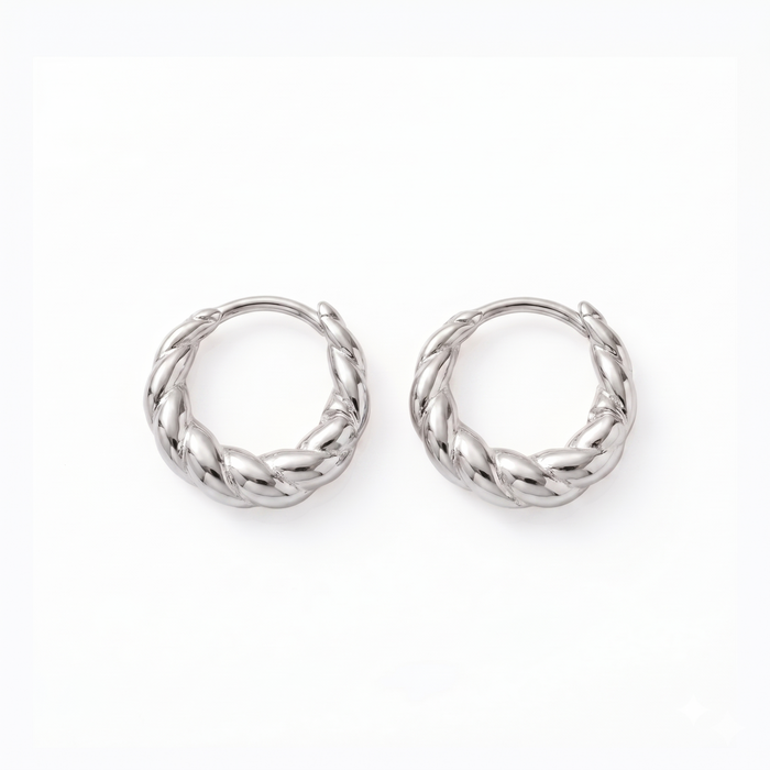 BETHA Braided Hoop Earrings - ASH MOLLIE STUDIO