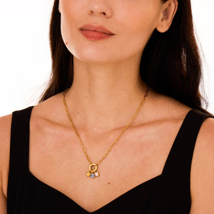 Birth Gem Custom Charm Necklace - Ornaments Co - 1
