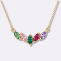 BloomGem Birthstone Family Necklace - Ornaments Co - 18K Gold Plated