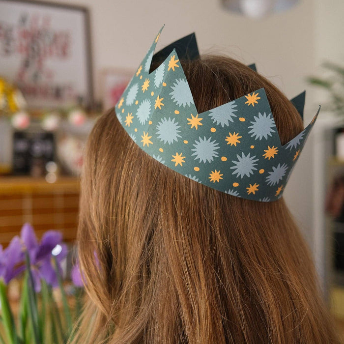 Blue Paper Crowns