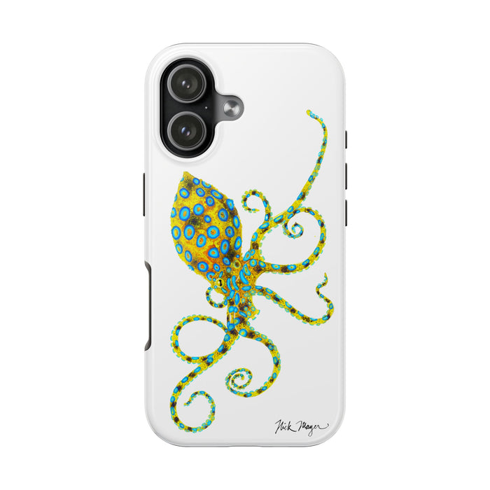 Blue Ringed Octopus White Phone Case (iPhone) Printify