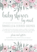 blush pink floral baby shower by mail invitations romantic flower design