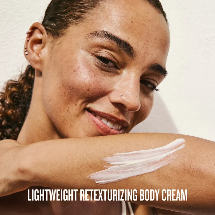 Lightweight retexturing body cream