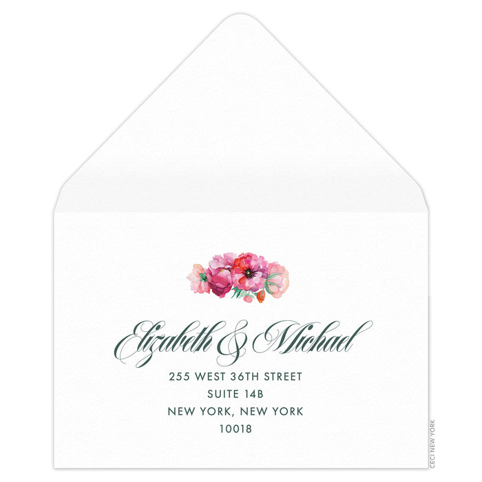 Bouquet Reply Card Envelope