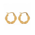 BRIENNE Braided Gold Hoop Earrings – Twisted Minimalist Statement Hoops | Ash Mollie Studio - ASH MOLLIE STUDIO