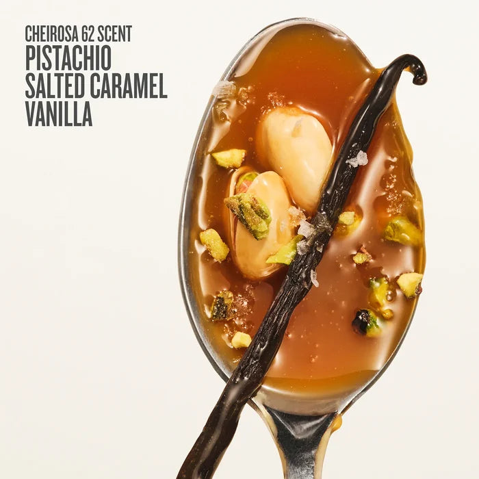 Cheirosa 62 scent pistachio, salted caramel, vanilla