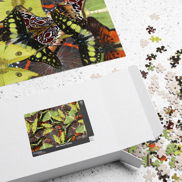 Butterflies and Moths Puzzle (110, 252, 520, 1014-piece) Printify