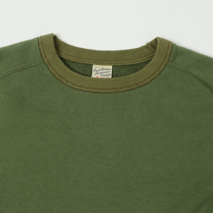 Buzz Rickson's Raglan Sleeve Freedom Sweatshirt - Olive