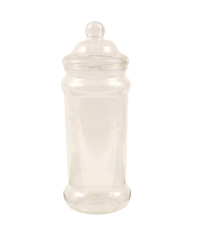 Candy Cart Buffet Party Victorian Style Clear Plastic Sweet Jar 2.5L Set of 2