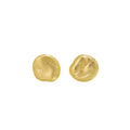 CATERINA Gold Hammered Stud Earrings for Women – Minimalist Dainty Everyday Jewelry | Ash Mollie Studio - ASH MOLLIE STUDIO