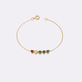 Celeste Heart Birthstone Bracelet - Ornaments Co - 18k Gold Plated