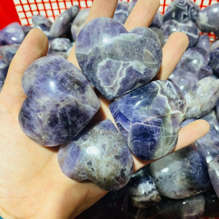 Amethyst chevron heart crystal wholesale -Wholesale Crystals