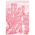 Wavey coral horizontal lines on the whole invitation back. Large coral design with small ceci logo at the bottom.