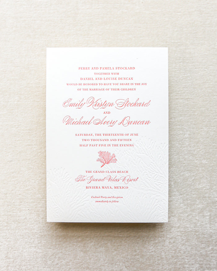 Coral Cove Invitation