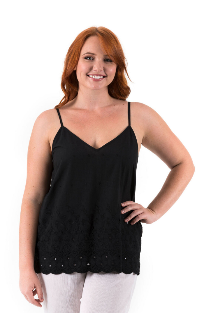 Cotton Camisole | Bardot | Broderie Anglaise | XS - 3XL