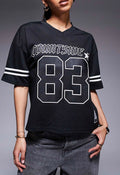 Courtside sports logo top with contrast stripe detail in Black
