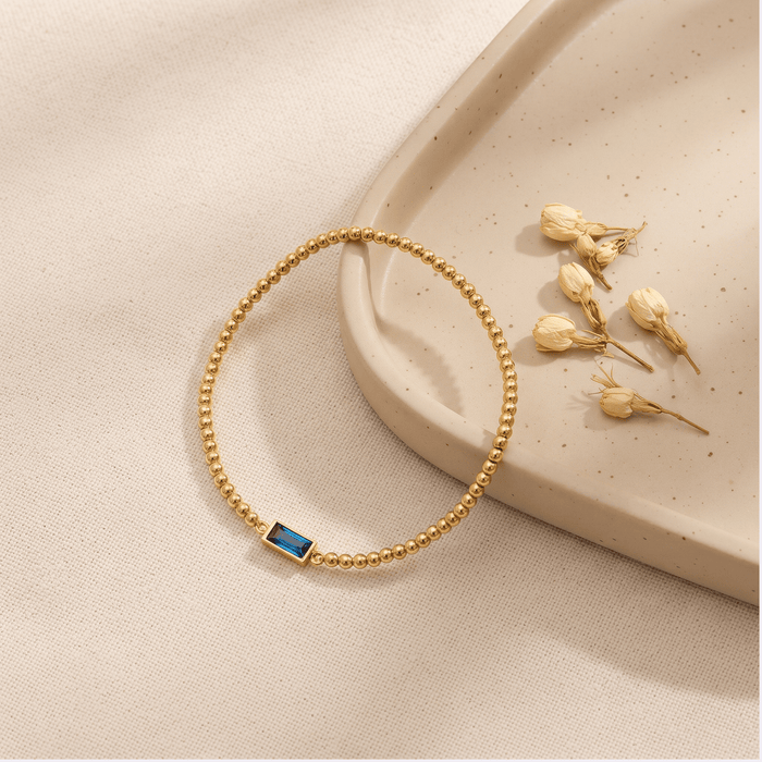 Crystal Glow Birthstone Bracelet - Ornaments Co - 18K Gold Plated